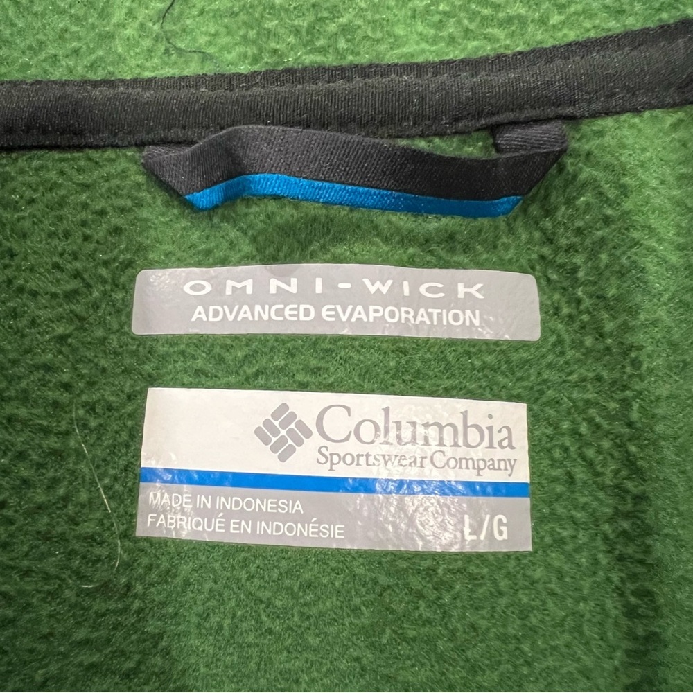Columbia Hoodie Jacket Omni-Wick Stretch Camp Hiking Green Mens Size Large - Picture 6 of 9
